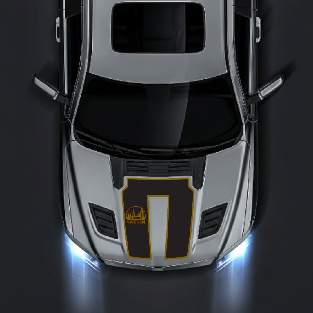 Performance Hood Panel Decal/Sticker - Sweden - Border Graphic Kit - For Dodge RAM 1500 2019-2025 - Premium Vinyl