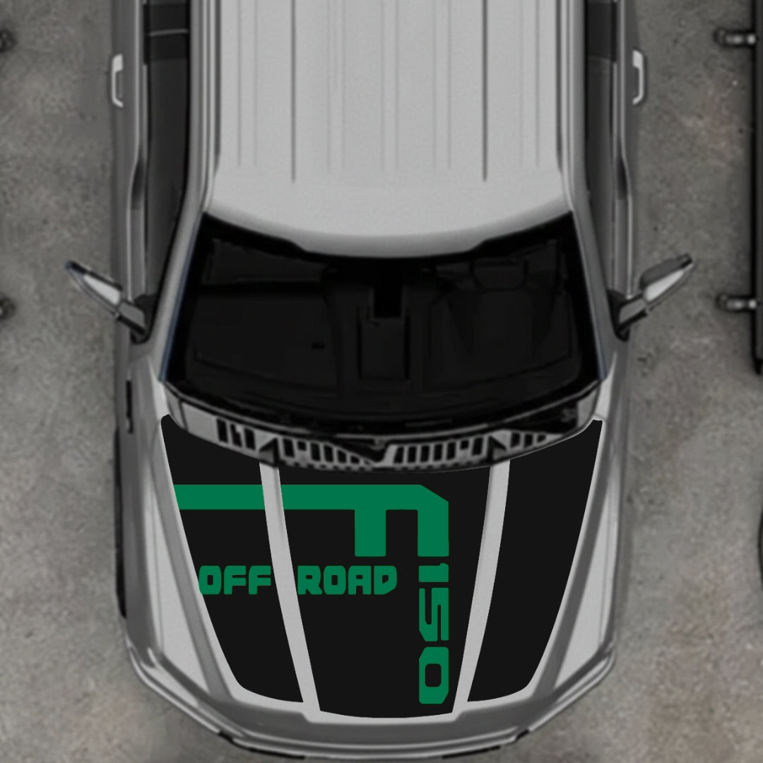 Hood Panel Decal/Sticker - Style 7 Graphic Kit - For Ford F-150 2020-2026 - Premium Vinyl