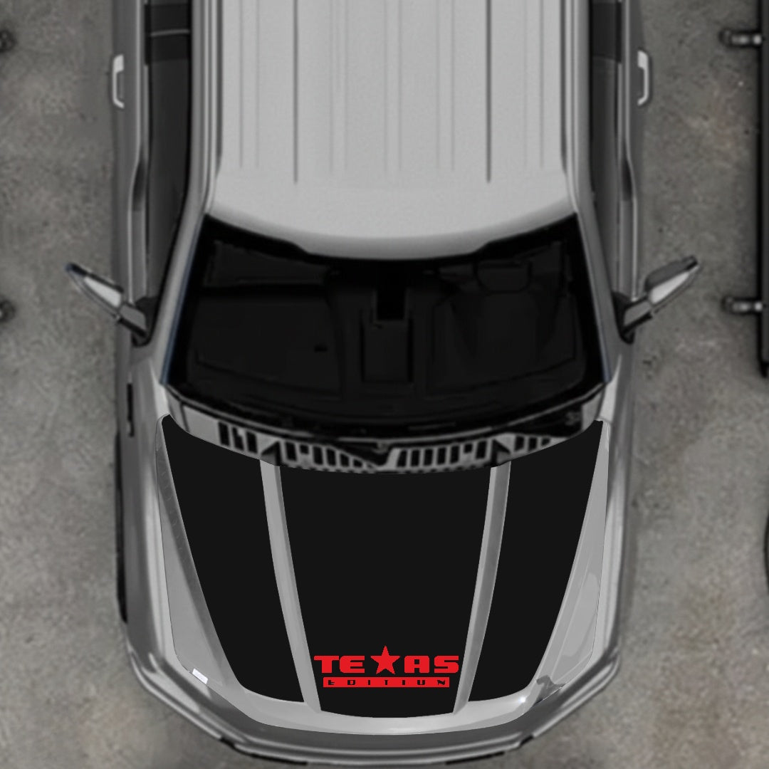 Hood Panel Decal/Sticker - Texas Graphic Kit - For Ford F-150 2020-2026 - Premium Vinyl