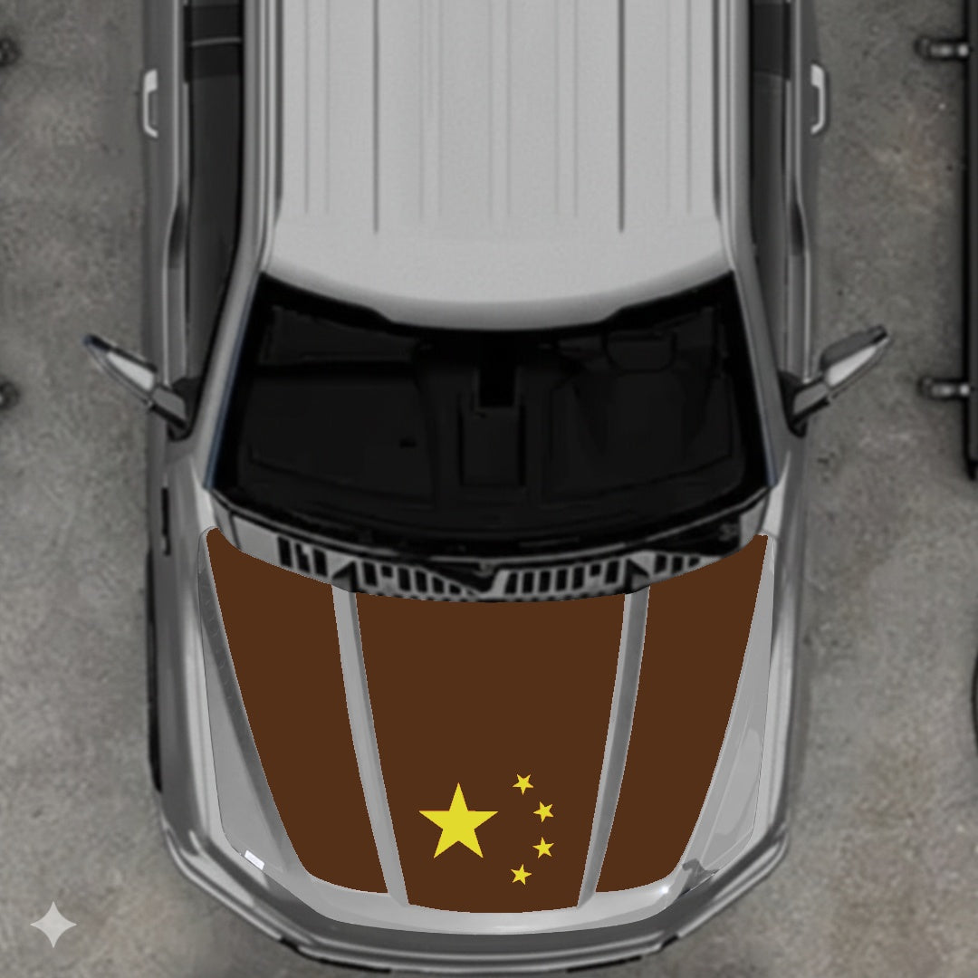 Hood Panel Decal/Sticker - China Flag Graphic Kit - For Ford F-150 2020-2026 - Premium Vinyl