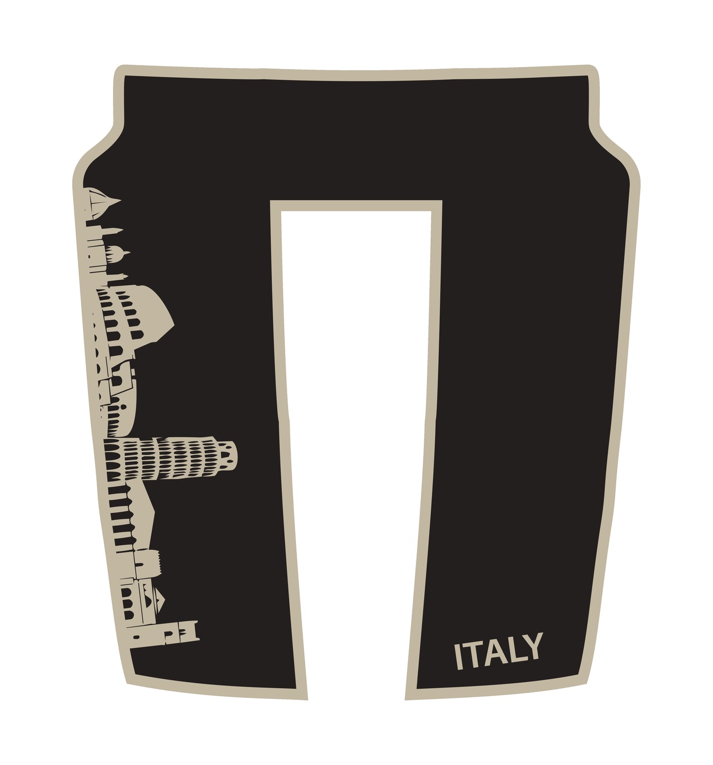 Performance Hood Panel Decal/Sticker - Italy Skyline - Border Graphic Kit - For Dodge RAM 1500 2019-2025 - Premium Vinyl