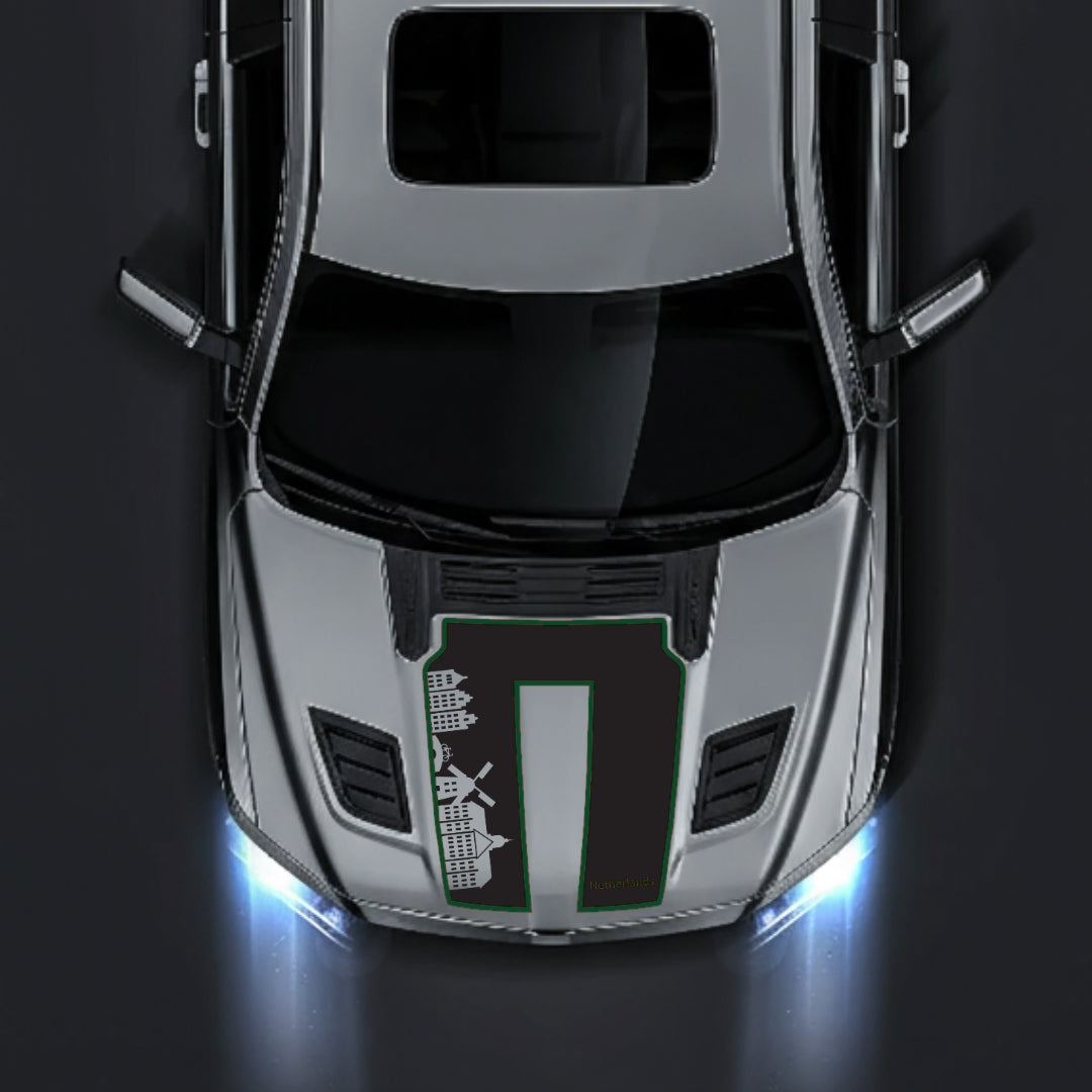 Hood Panel Decal/Sticker - Netherlands Skyline - Cut - Border Graphic Kit - For Dodge RAM 1500 2019-2025 - Premium Vinyl