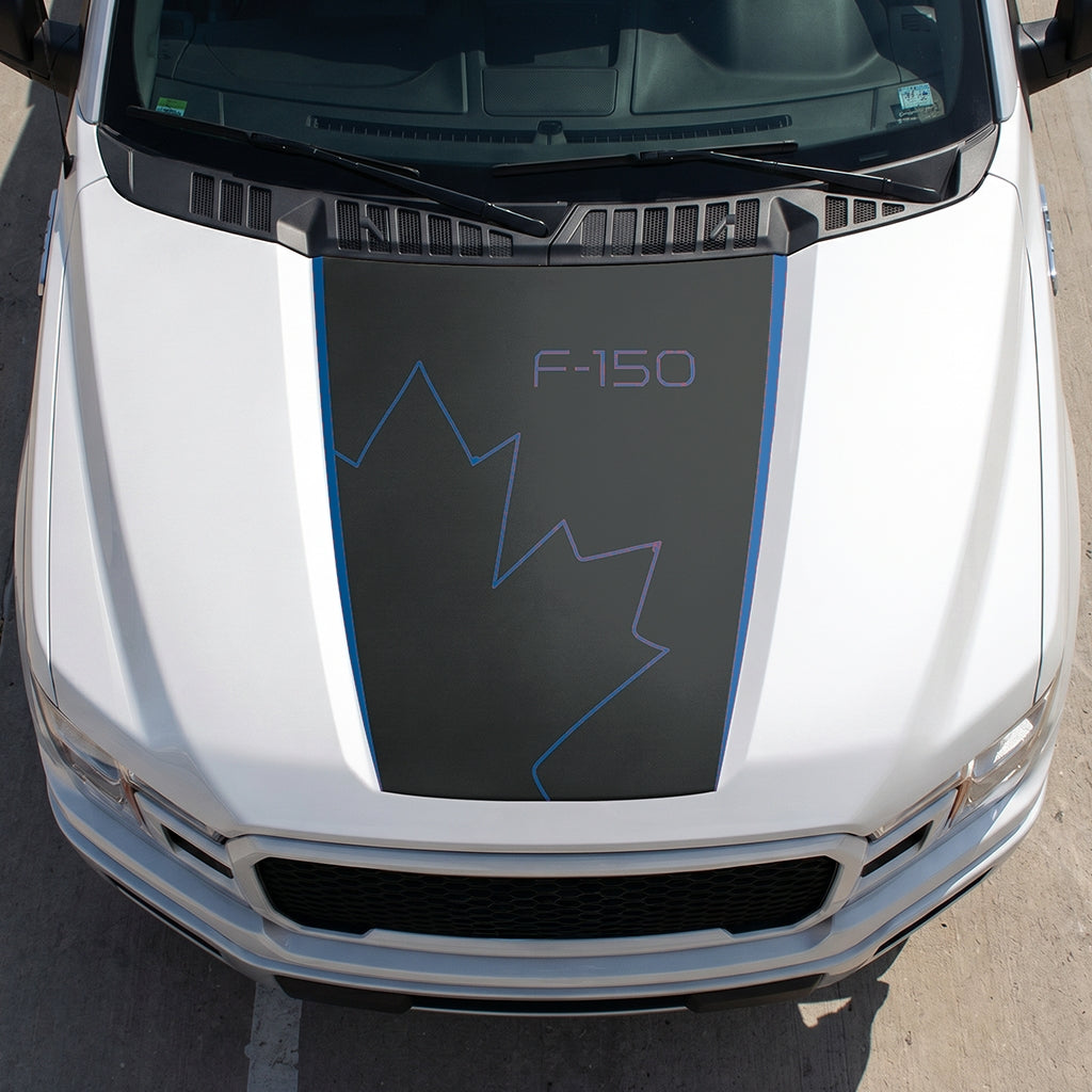 Hood Panel Decal/Sticker - Canada Full Leaf Graphic Decal Graphic Kit - For Ford F-150 2015-2020 - Premium Vinyl