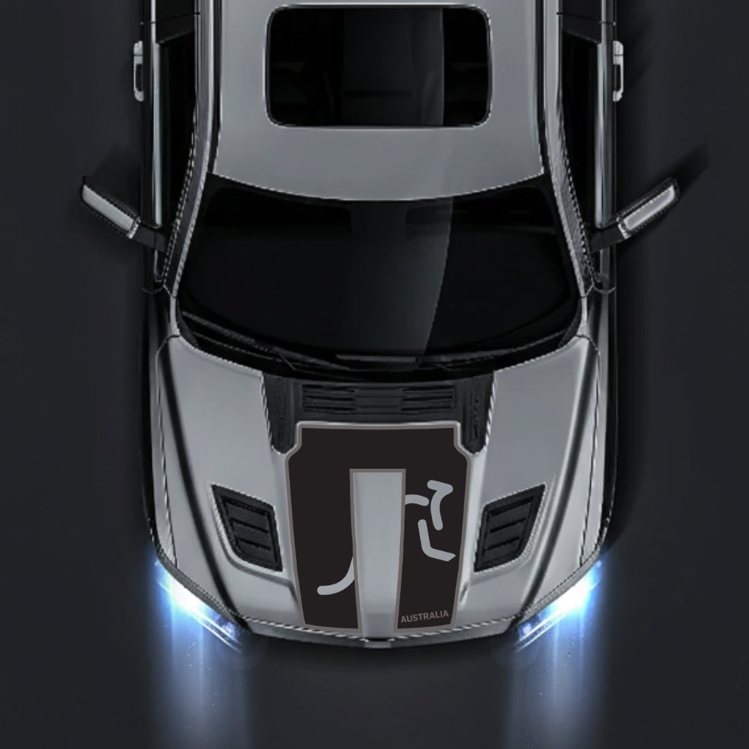 Performance Hood Panel Decal/Sticker - Australia - Cut - Border Graphic Kit - For Dodge RAM 1500 2019-2025 - Premium Vinyl