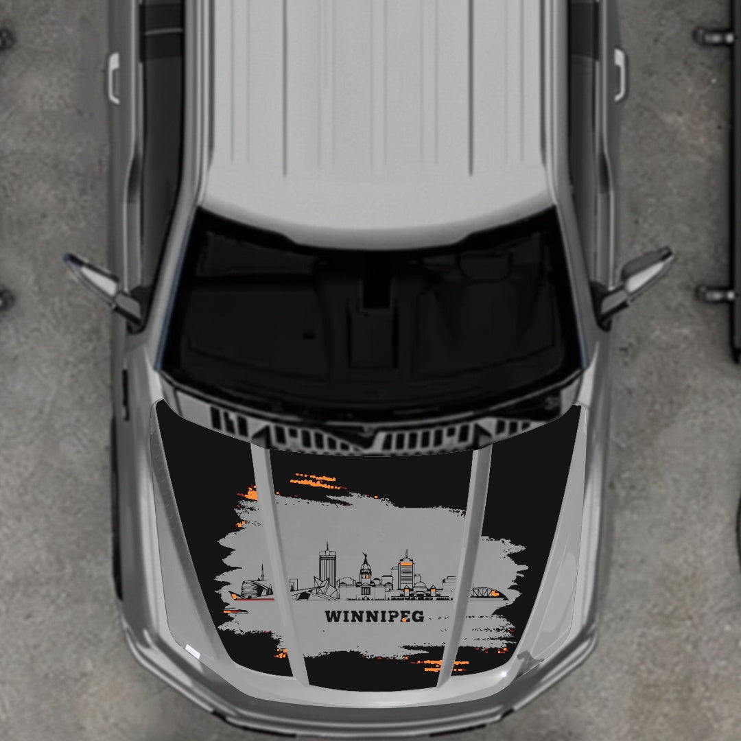 Hood Panel Decal/Sticker - Winnipeg - Cut Graphic Kit - For Ford F-150 2020-2026 - Premium Vinyl