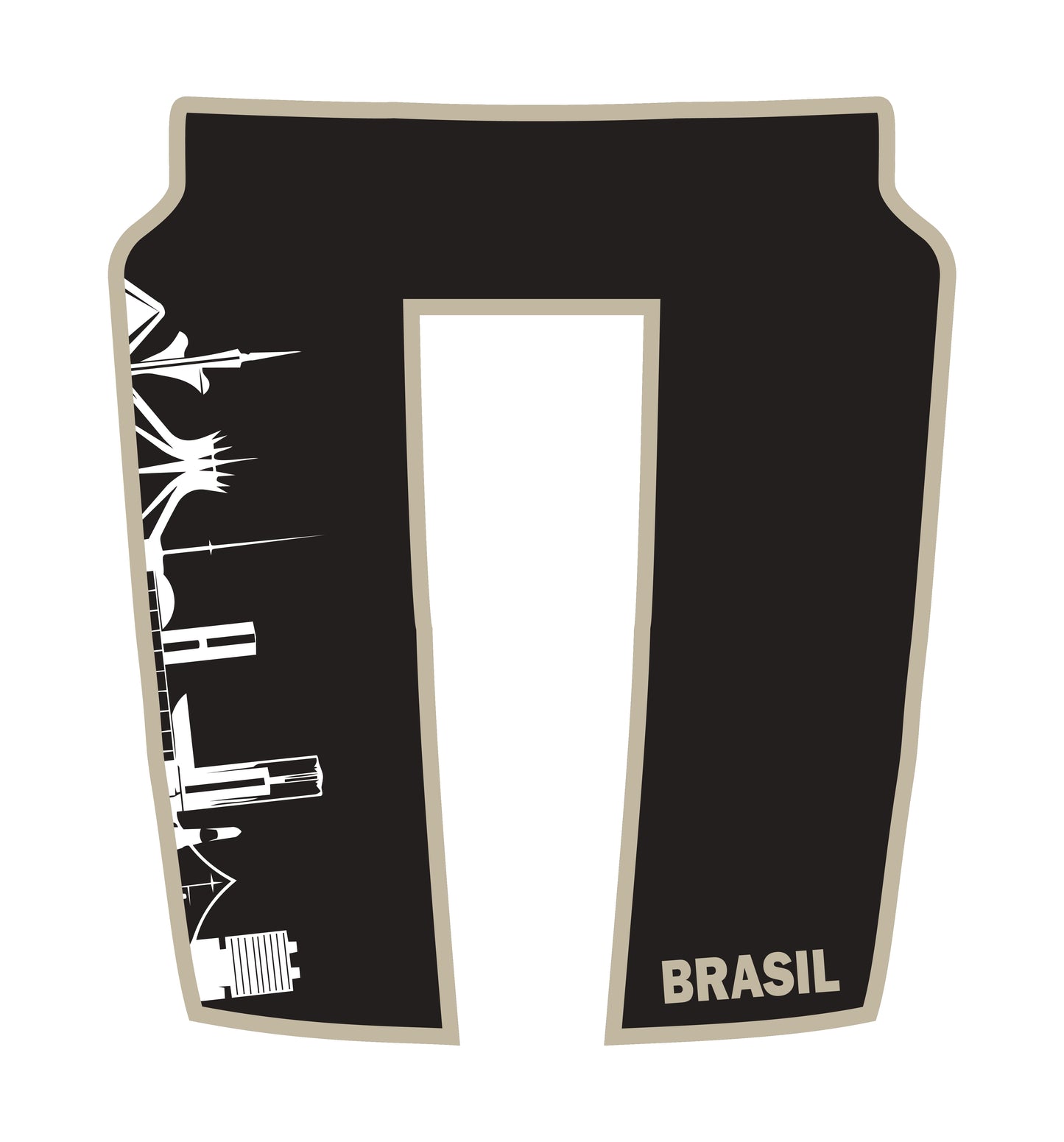 Performance Hood Panel Decal/Sticker - Brazil Skyline - Cut - Border Graphic Kit - For Dodge RAM 1500 2019-2025 - Premium Vinyl