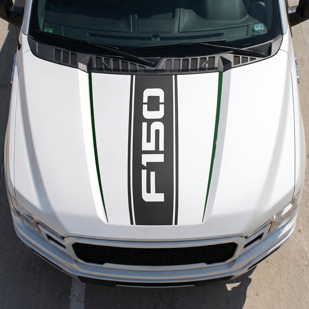 Hood Panel Decal/Sticker - Bold Cut F150 Graphic Decal Graphic Kit - For Ford F-150 2015-2020 - Premium Vinyl