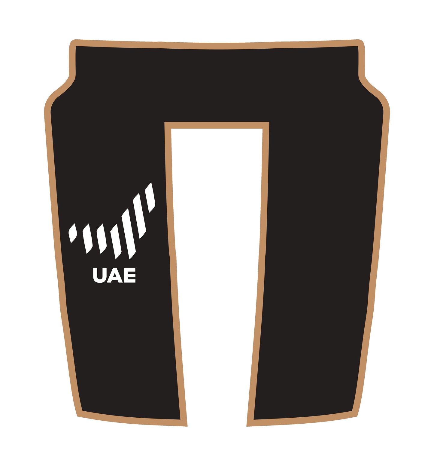 Performance Hood Panel Decal/Sticker - United Arab Emirates - Cut - Border Graphic Kit - For Dodge RAM 1500 2019-2025 - Premium Vinyl
