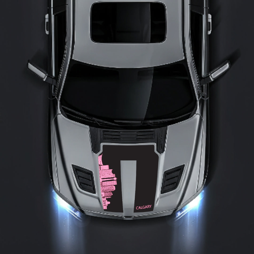 Hood Panel Decal/Sticker - Calgary Skyline Graphic Kit - For Dodge RAM 1500 2019-2025 - Premium Vinyl