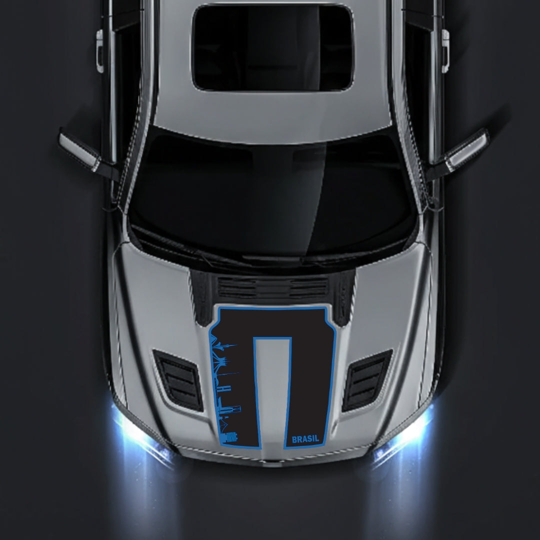 Performance Hood Panel Decal/Sticker - Brazil Skyline - Border Graphic Kit - For Dodge RAM 1500 2019-2025 - Premium Vinyl