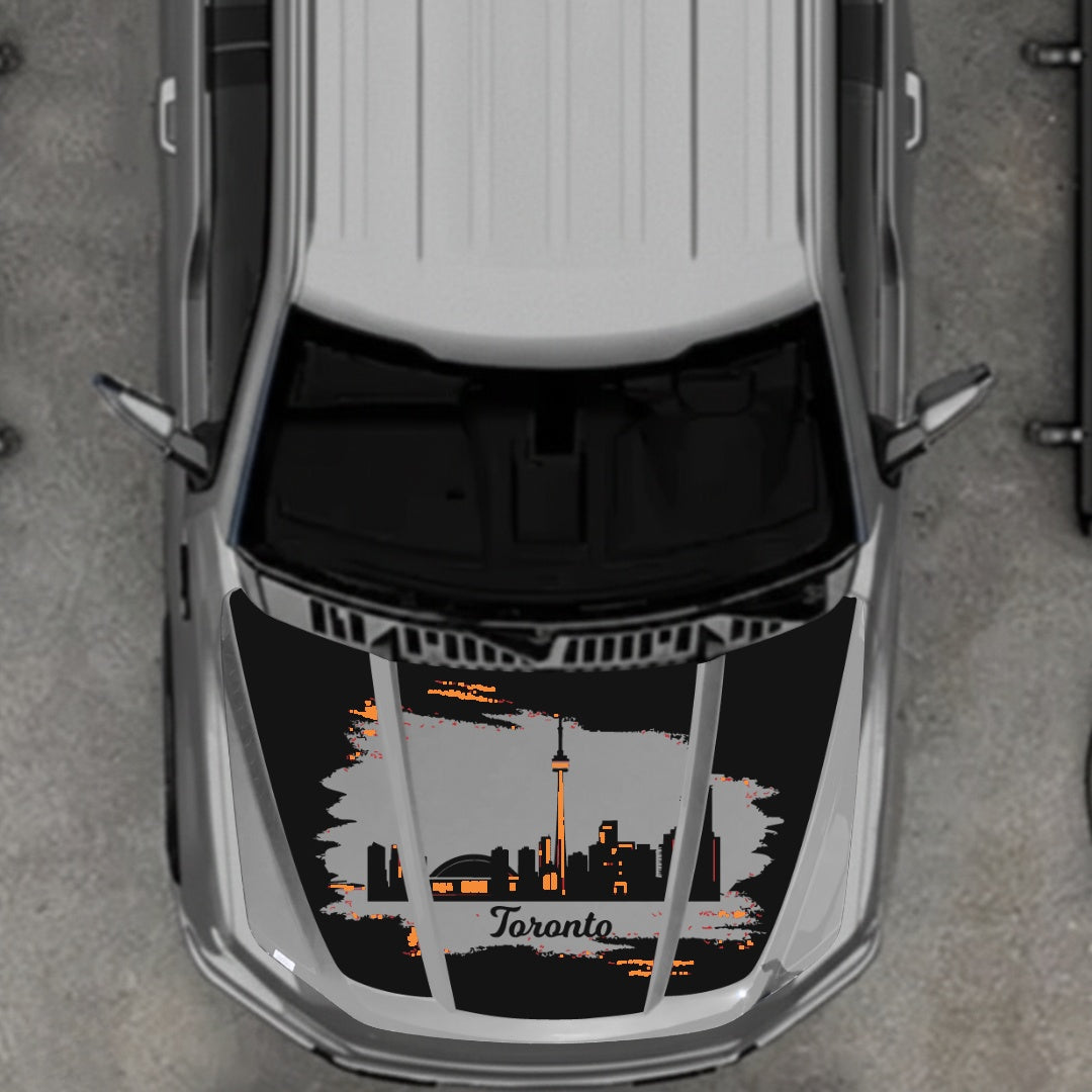 Hood Panel Decal/Sticker - Toronto - Cut Graphic Kit - For Ford F-150 2020-2026 - Premium Vinyl