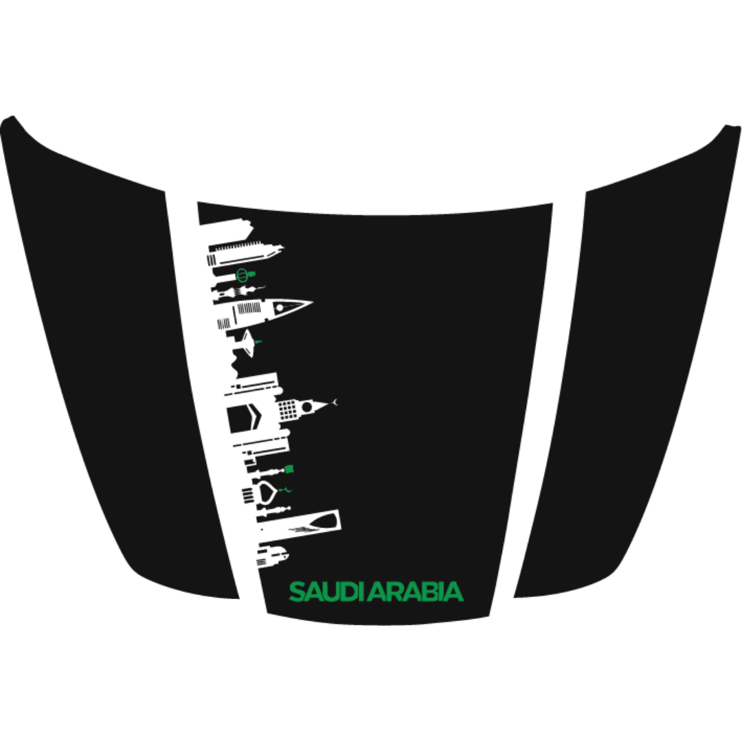 Hood Panel Decal/Sticker - Saudi Arabia - Cut Graphic Kit - For Ford F-150 2020-2026 - Premium Vinyl