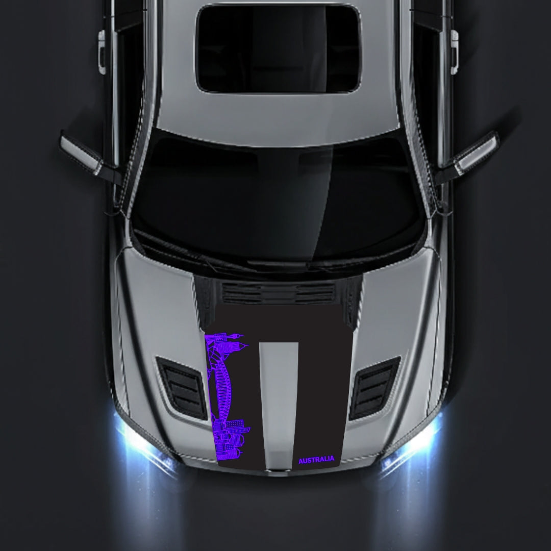 Performance Hood Panel Decal/Sticker - Australia Skyline Graphic Kit - For Dodge RAM 1500 2019-2025 - Premium Vinyl