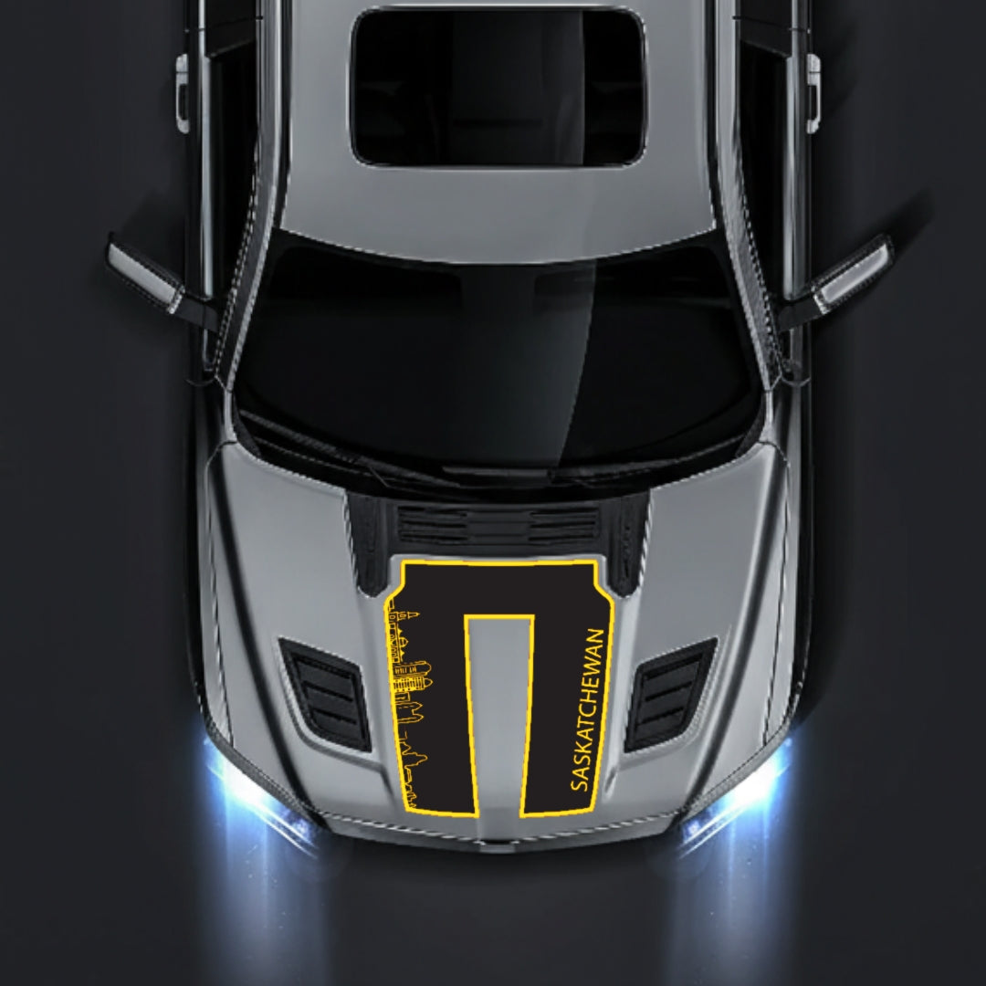 Hood Panel Decal/Sticker - Saskatchewan Skyline - Border Graphic Kit - For Dodge RAM 1500 2019-2025 - Premium Vinyl