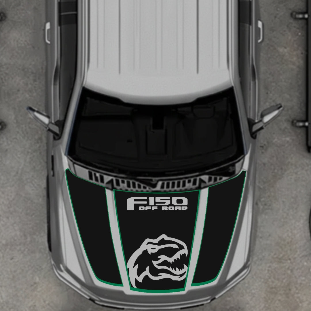 Hood Panel Decal/Sticker - Rex Style 6 Graphic Kit - For Ford F-150 2020-2026 - Premium Vinyl