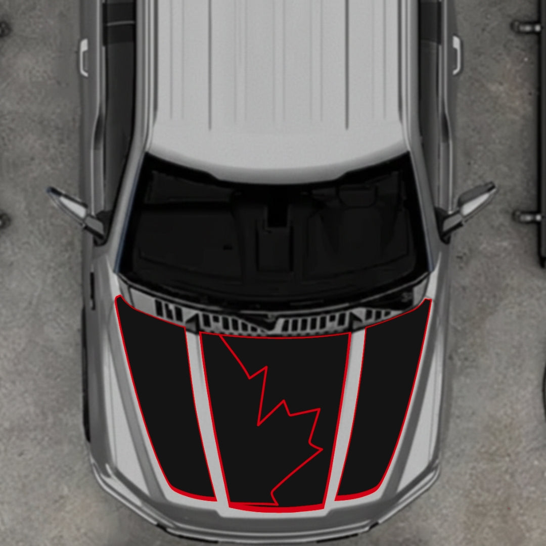 Hood Panel Decal/Sticker - Canada Style 21 Graphic Kit - For Ford F-150 2020-2026 - Premium Vinyl