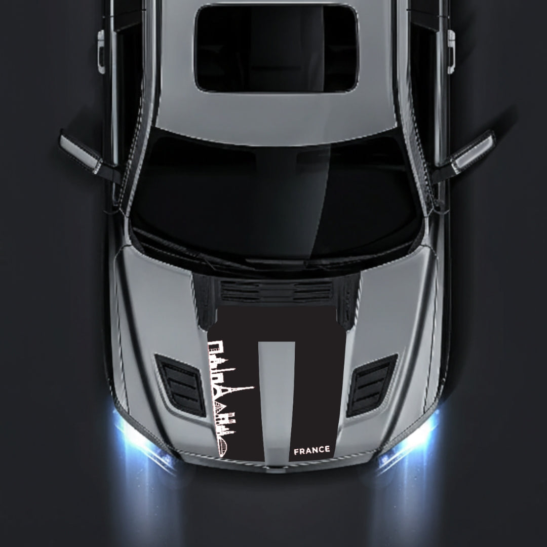 Hood Panel Decal/Sticker - France Skyline Graphic Kit - For Dodge RAM 1500 2019-2025 - Premium Vinyl