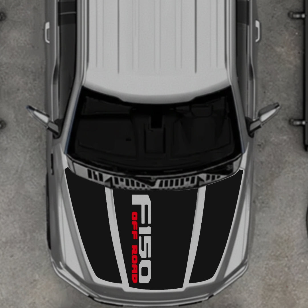Hood Panel Decal/Sticker - Style 10 Graphic Kit - For Ford F-150 2020-2026 - Premium Vinyl