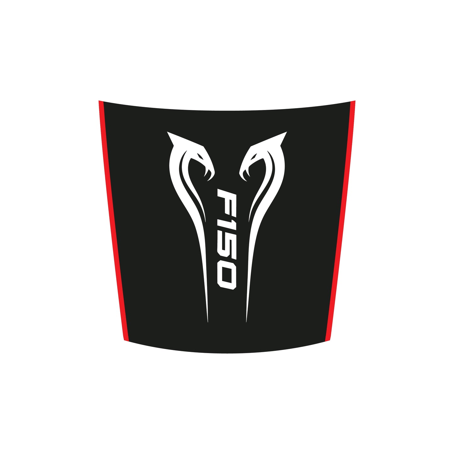 Hood Panel Decal/Sticker - Twin Cobra Graphic Decal Graphic Kit - For Ford F-150 2015-2020 - Premium Vinyl