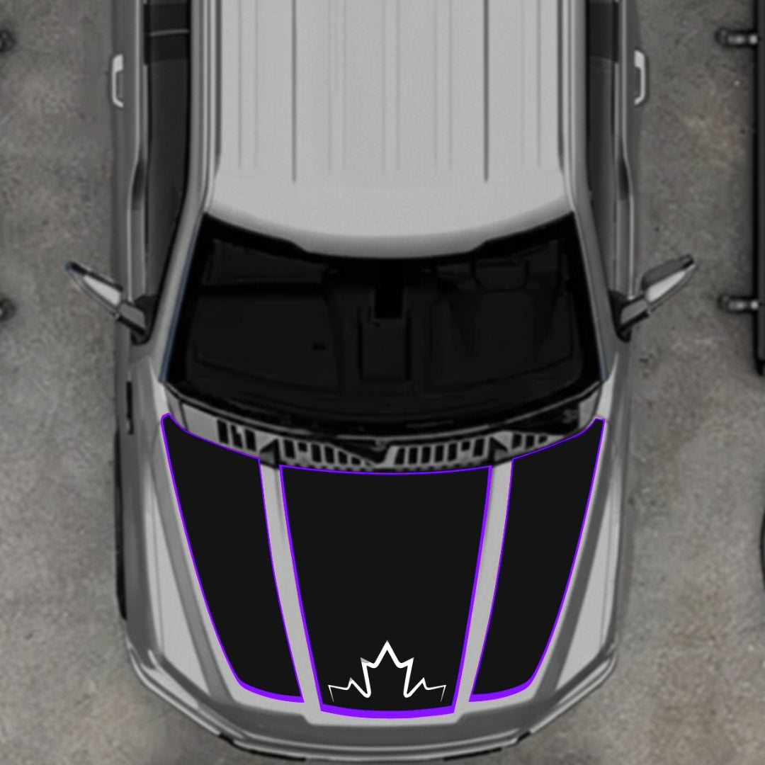 Hood Panel Decal/Sticker - Canada Style 5 Graphic Kit - For Ford F-150 2020-2026 - Premium Vinyl