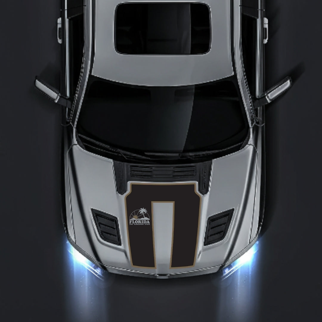 Performance Hood Panel Decal/Sticker - Florida - Cut - Border Graphic Kit - For Dodge RAM 1500 2019-2025 - Premium Vinyl