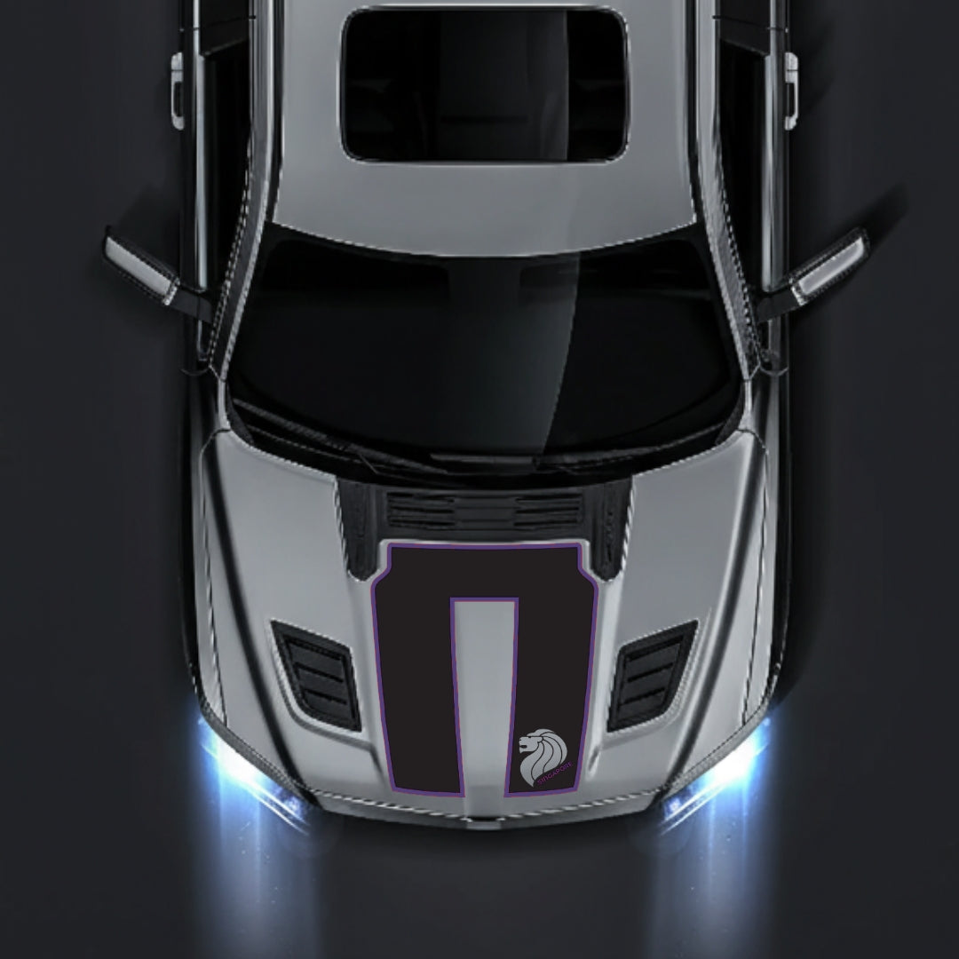 Hood Panel Decal/Sticker - Singapore - Cut - Border Graphic Kit - For Dodge RAM 1500 2019-2025 - Premium Vinyl