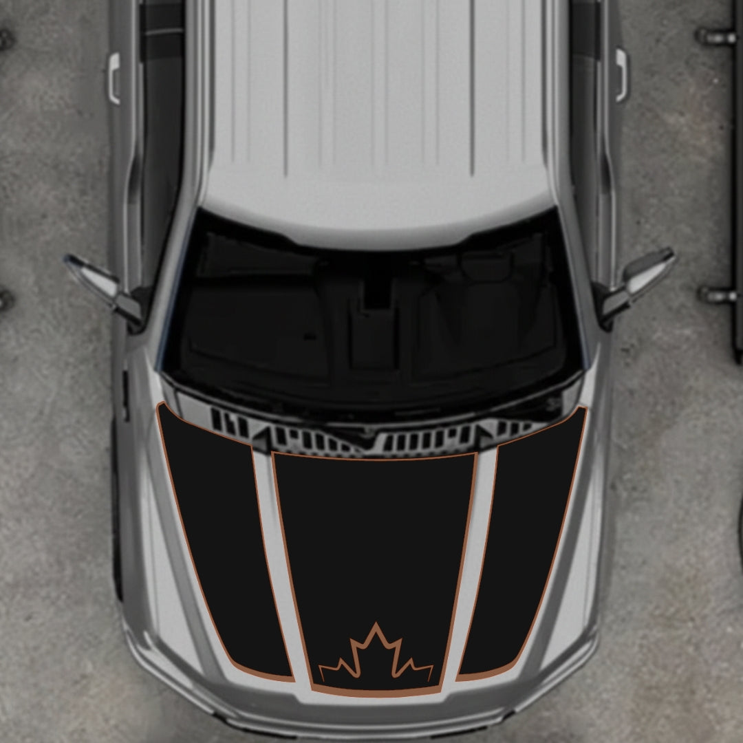 Hood Panel Decal/Sticker - Canada Style 9 Graphic Kit - For Ford F-150 2020-2026 - Premium Vinyl