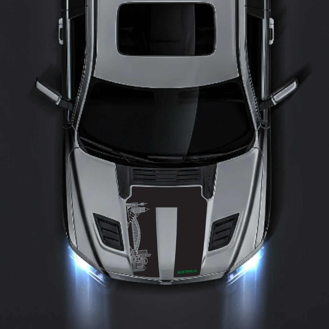 Performance Hood Panel Decal/Sticker - Australia Skyline - Cut Graphic Kit - For Dodge RAM 1500 2019-2025 - Premium Vinyl