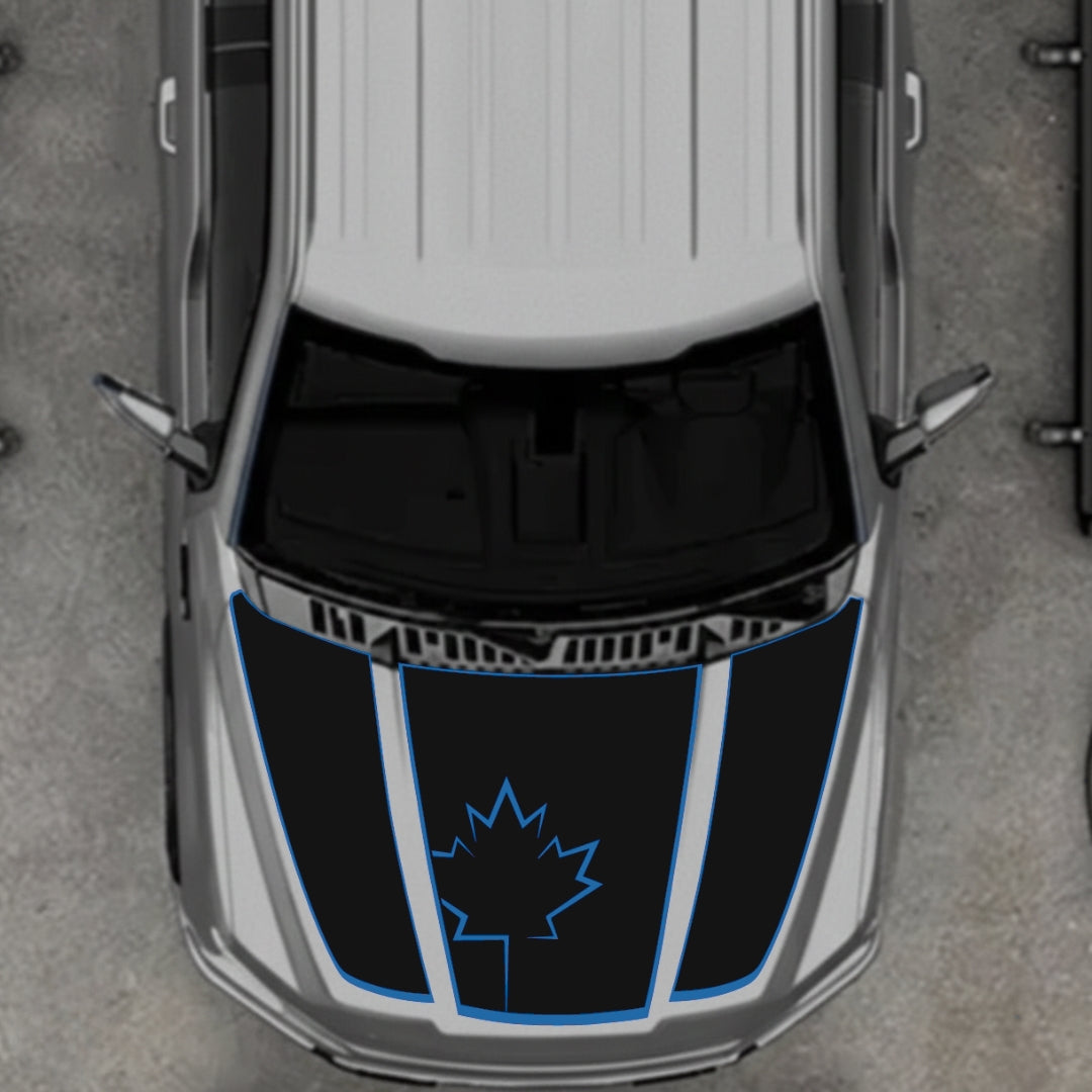 Hood Panel Decal/Sticker - Canada Style 13 Graphic Kit - For Ford F-150 2020-2026 - Premium Vinyl