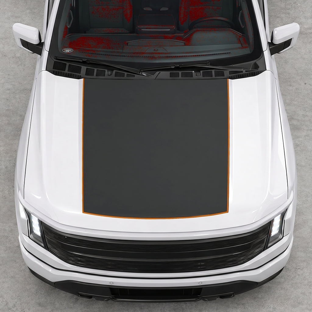 Hood Panel Decal/Sticker - Solid Graphic Decal Graphic Kit - For FORD F-150 2015-2020 - Premium Vinyl