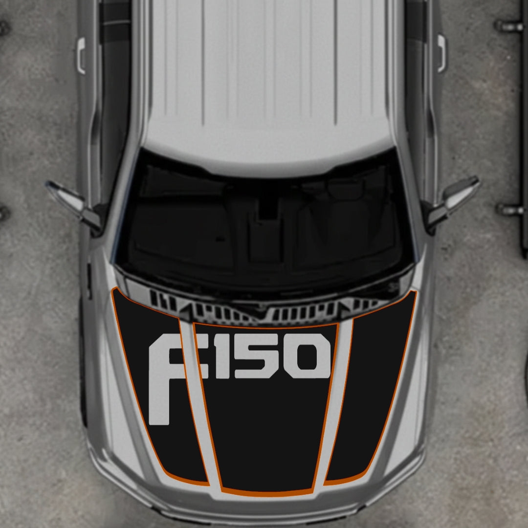 Hood Panel Decal/Sticker - Style 15 Graphic Kit - For Ford F-150 2020-2026 - Premium Vinyl