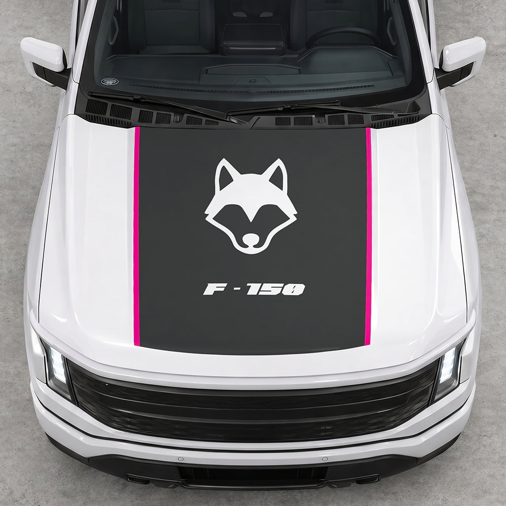 Hood Panel Decal/Sticker - Coyote Graphic Decal Graphic Kit - For Ford F-150 2015-2020 - Premium Vinyl