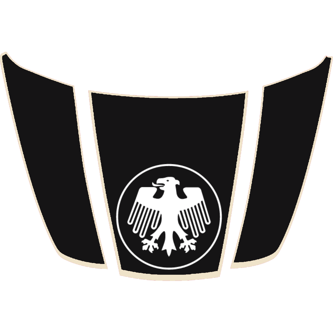 Hood Panel Decal/Sticker - Germany Logo - Cut - Border Graphic Kit - For Ford F-150 2020-2026 - Premium Vinyl