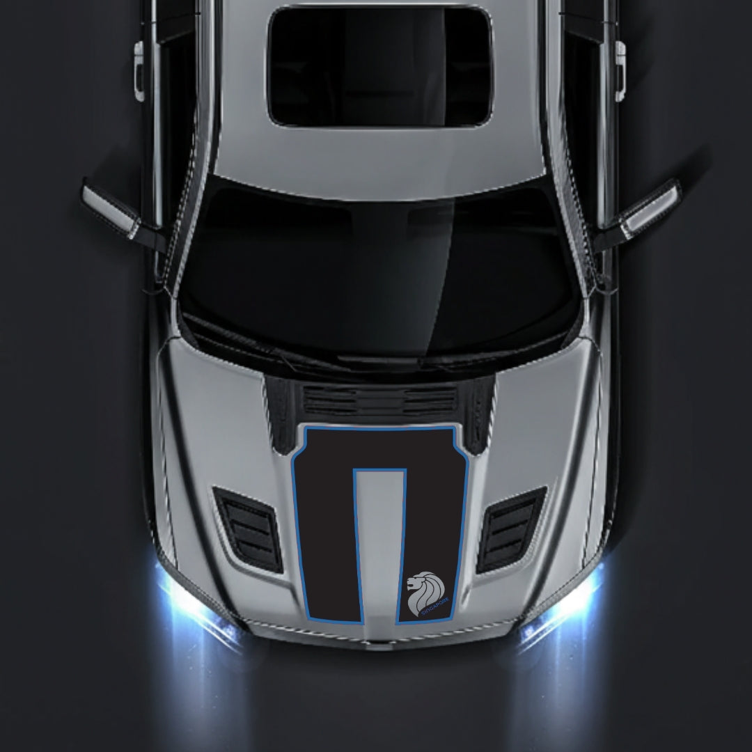 Hood Panel Decal/Sticker - Singapore - Cut - Border Graphic Kit - For Dodge RAM 1500 2019-2025 - Premium Vinyl
