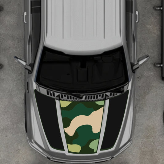 Hood Panel Decal/Sticker - Camo Style 5 Graphic Kit - For Ford F-150 2020-2026 - Premium Vinyl