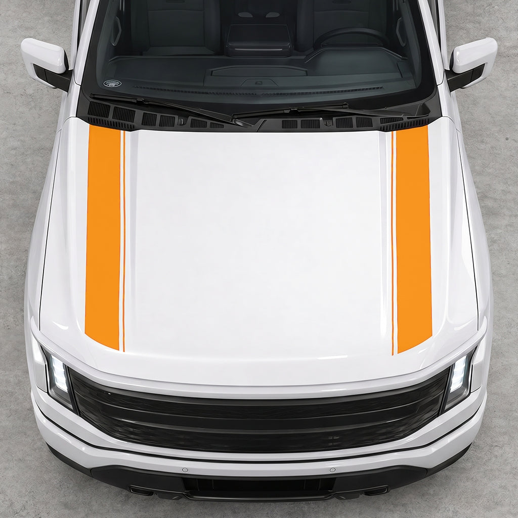 Hood Panel Decal/Sticker - Double Side Solid Graphic Decal Graphic Kit - For Ford F-150 2015-2020 - Premium Vinyl