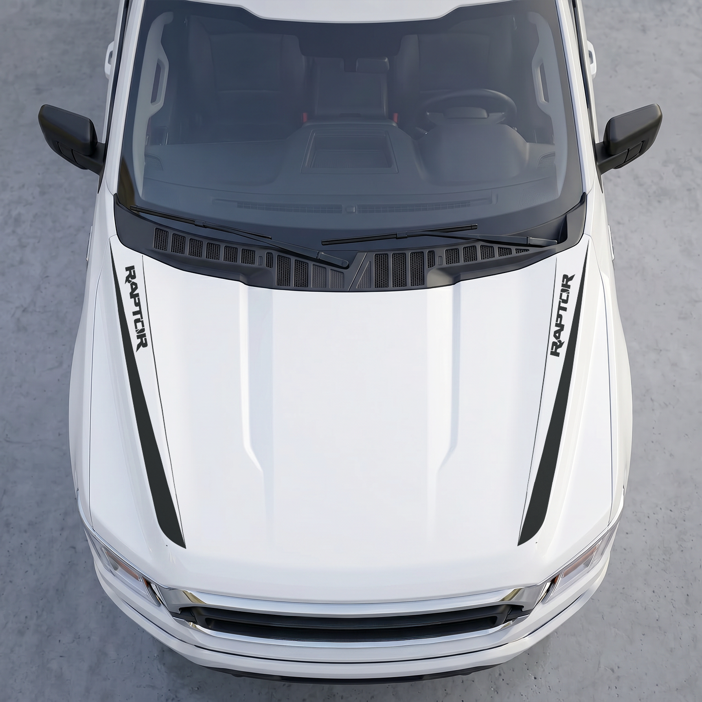 Hood Panel Decal/Sticker - Different Styles Graphic Decals Kit- For Ford F-150 2015-2020 - Premium Vinyl
