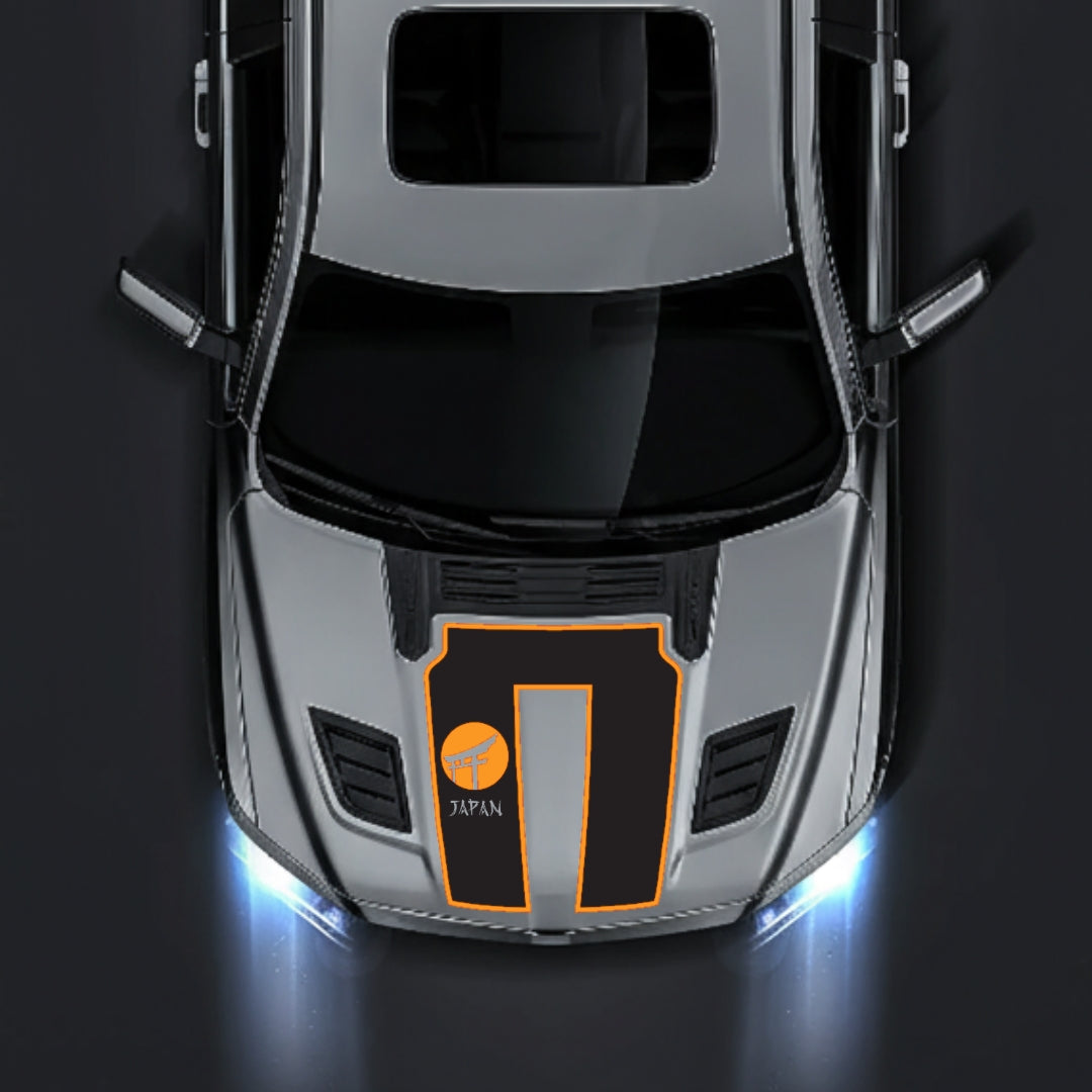 Hood Panel Decal/Sticker - Japan - Cut - Border Graphic Kit - For Dodge RAM 1500 2019-2025 - Premium Vinyl