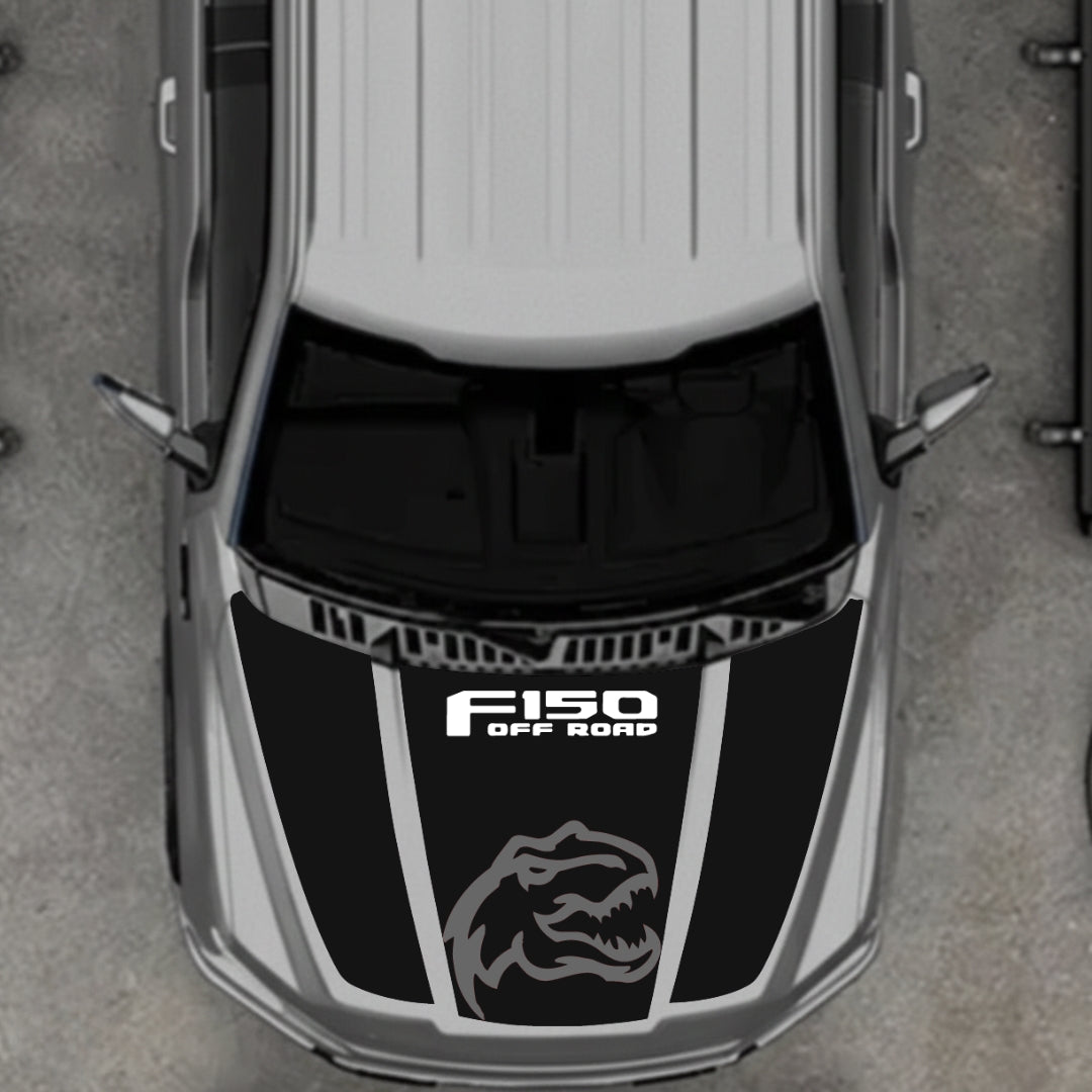 Hood Panel Decal/Sticker - Rex Style 8 Graphic Kit - For Ford F-150 2020-2026 - Premium Vinyl