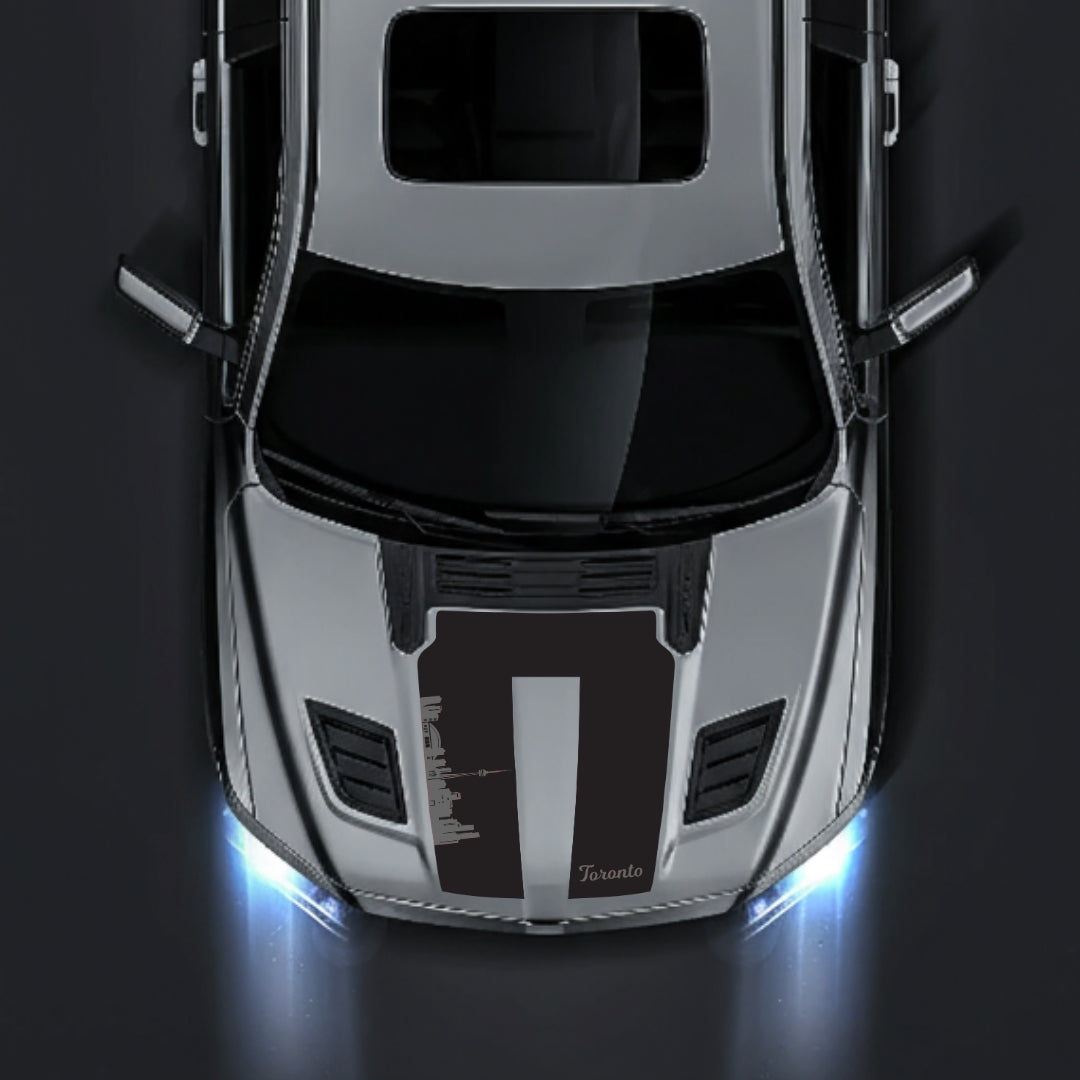 Performance Hood Panel Decal/Sticker - Toronto Skyline Graphic Kit - For Dodge RAM 1500 2019-2025 - Premium Vinyl
