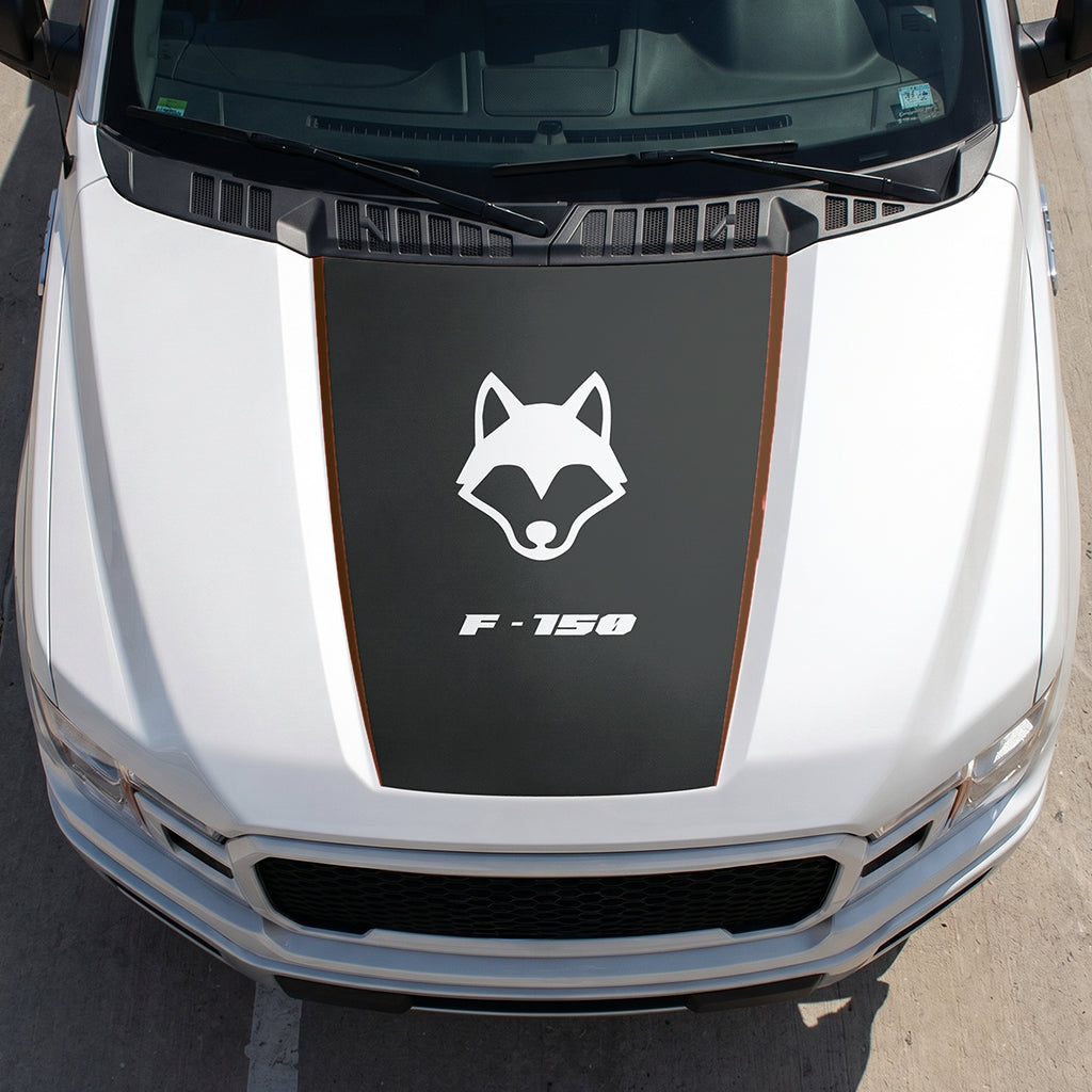 Hood Panel Decal/Sticker - Coyote Graphic Decal Graphic Kit - For Ford F-150 2015-2020 - Premium Vinyl