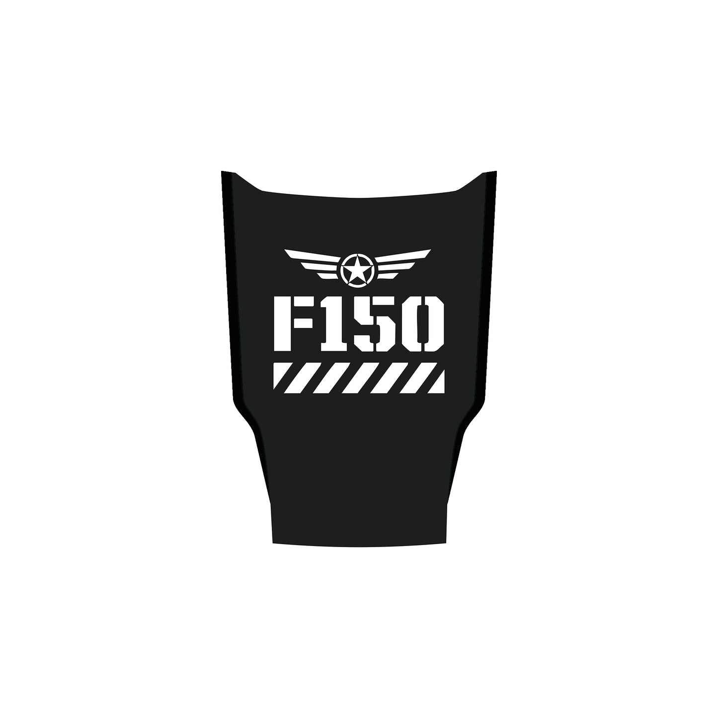 Hood Panel Decal/Sticker - Military Shield Hood Decal – Star Wings Emblem Vinyl Wrap Graphic Kit - For Ford F-150 F150 2015-2020 - Premium Vinyl