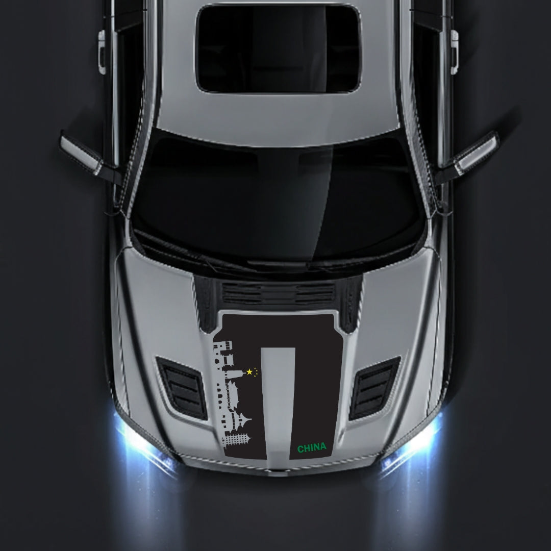 Performance Hood Panel Decal/Sticker - China Skyline - Cut Graphic Kit - For Dodge RAM 1500 2019-2025 - Premium Vinyl