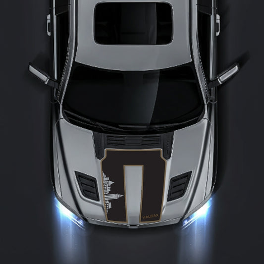 Performance Hood Panel Decal/Sticker - Halifax Skyline - Cut - Border Graphic Kit - For Dodge RAM 1500 2019-2025 - Premium Vinyl
