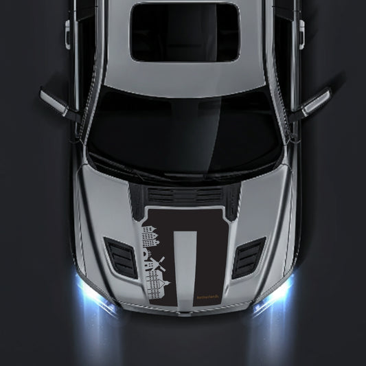 Performance Hood Panel Decal/Sticker - Netherlands Skyline - Cut Graphic Kit - For Dodge RAM 1500 2019-2025 - Premium Vinyl