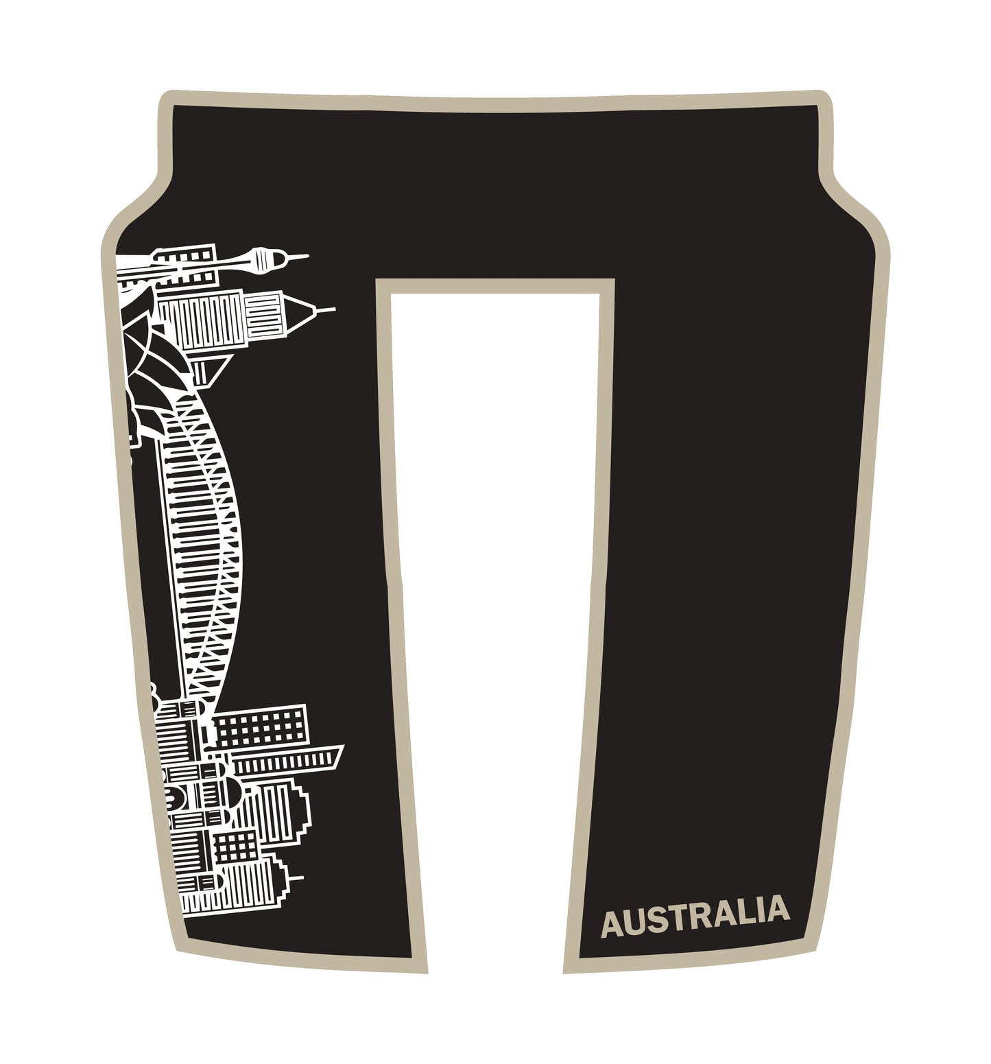 Performance Hood Panel Decal/Sticker - Australia Skyline - Cut - Border Graphic Kit - For Dodge RAM 1500 2019-2025 - Premium Vinyl