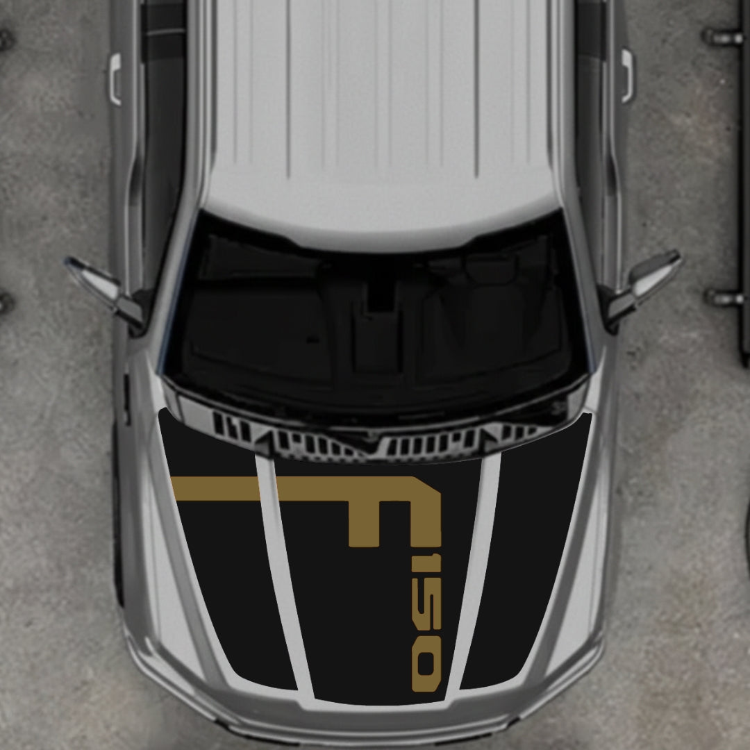 Hood Panel Decal/Sticker - Style 9 Graphic Kit - For Ford F-150 2020-2026 - Premium Vinyl