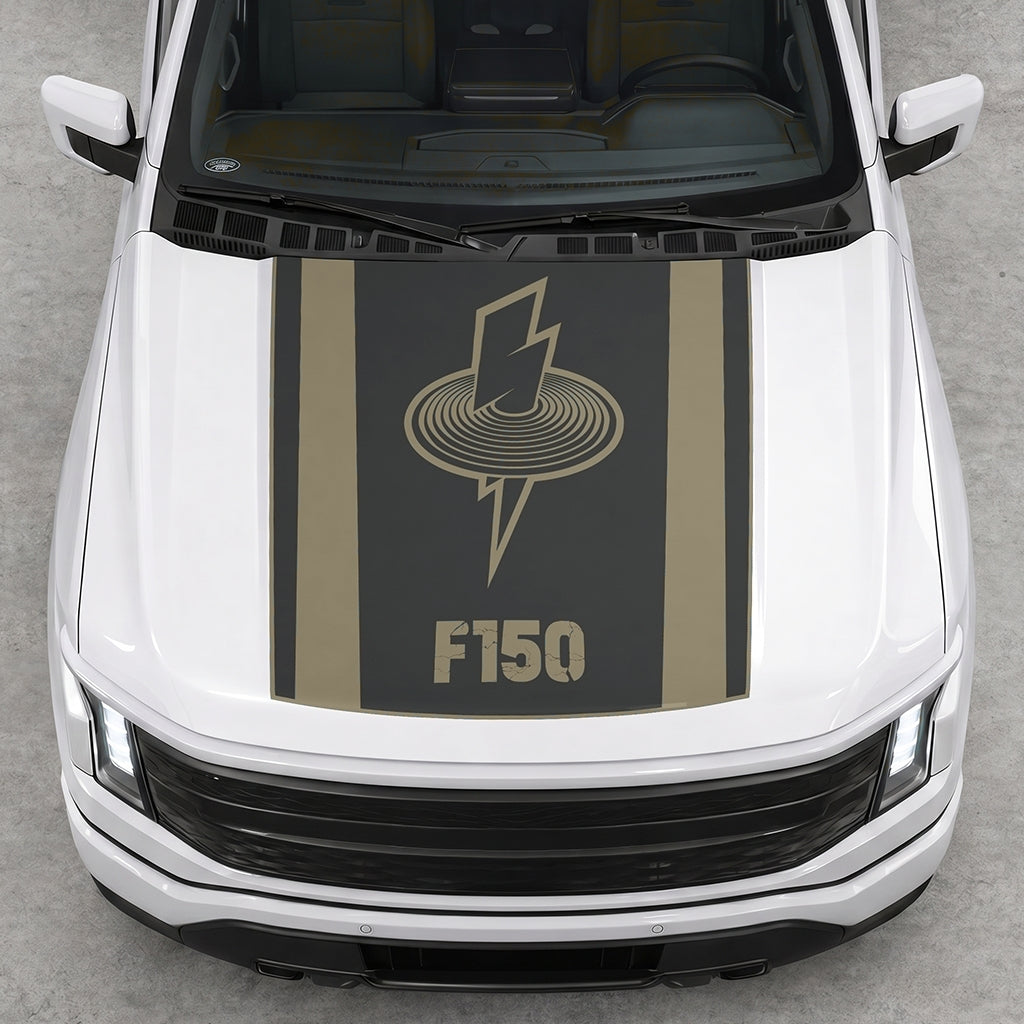 Hood Panel Decal/Sticker - Magnetic Field Graphic Decal Graphic Kit - For FORD F-150 2015-2020 - Premium Vinyl