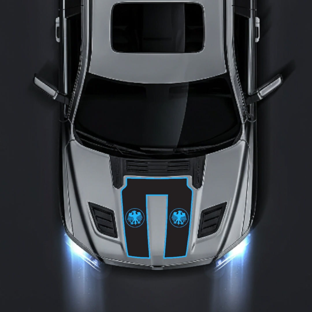 Hood Panel Decal/Sticker - Germany Visual Identity - Border Graphic Kit - For Dodge RAM 1500 2019-2025 - Premium Vinyl