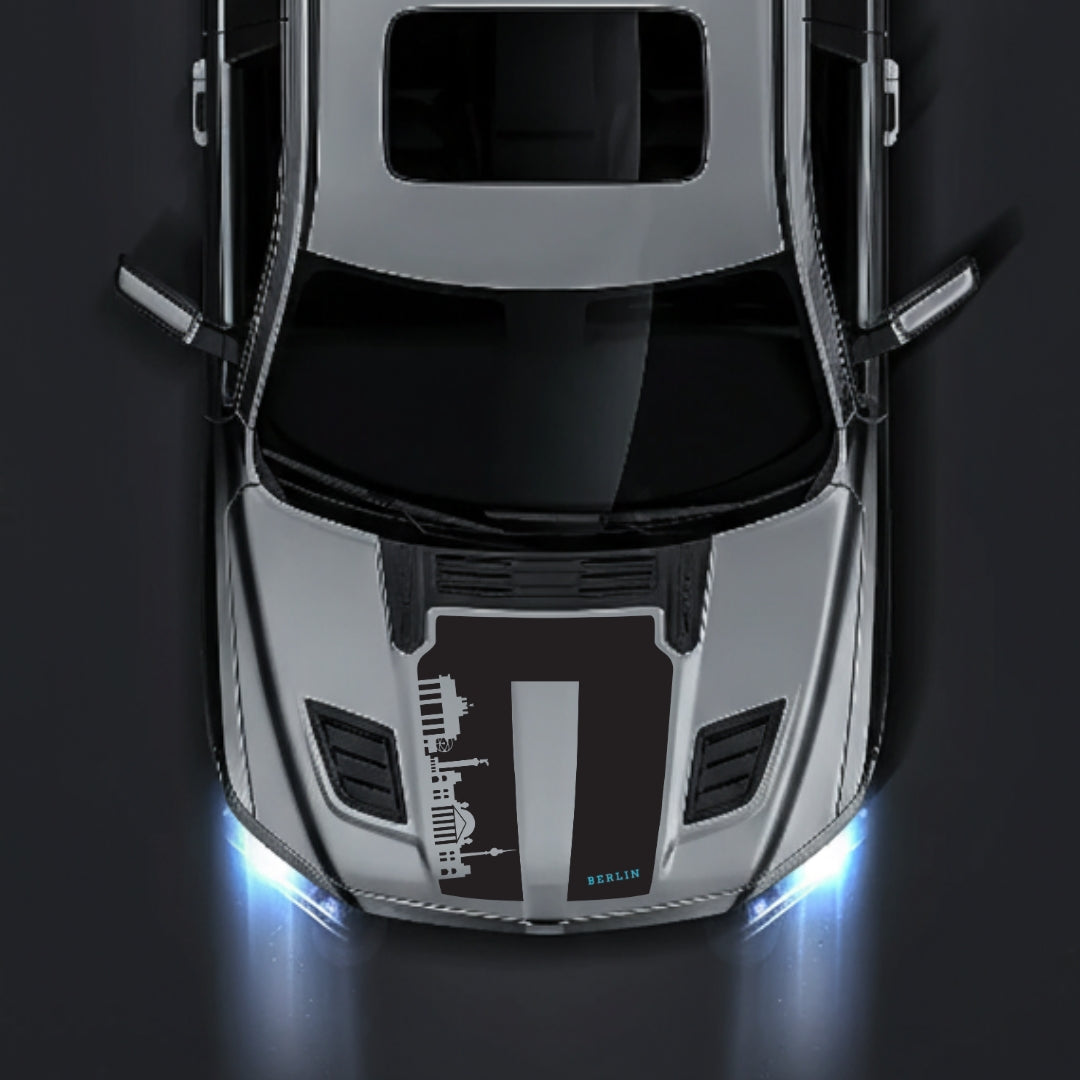 Hood Panel Decal/Sticker - Berlin Skyline - Cut Graphic Kit - For Dodge RAM 1500 2019-2025 - Premium Vinyl